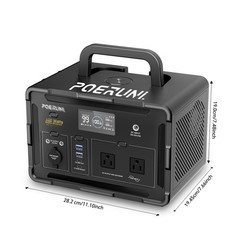 Power Station Portable 600W 519Wh Generator RV Camping Backup Battery Solar