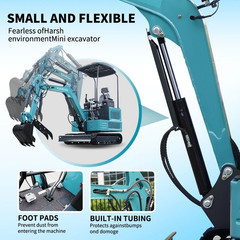1.8Ton Mini Excavator Pilot System Kubota Hydraulic Digger Water Cooled Engine