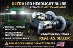 💡Ultra 12V LED Headlight Bulb Pair for John Deere Gator XUV825E XUV825i ⬆️Brigh
