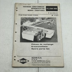 Kuhn FC250 FC300 FC250G FC300G Mower Conditioner Spare Parts Manual