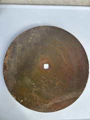 Vintage Set Of 4 Farm Implement Disc Plow Blade