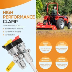 For Pioneer 9500-4 Hydraulic Break-Away Coupler Kit Agricultural Tractor Clamp