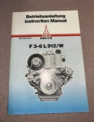 DEUTZ KHD F 3-6 L 912/W Instruction Manual Booklet 297 3618 D/E