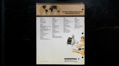 Enerpac E-314 Hydraulic Tools Catalog Part No 26962 1985 Industrial