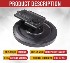 Front Idler Tensioner Wheel for Bobcat 6732902, 6693237 Compact Track Loaders