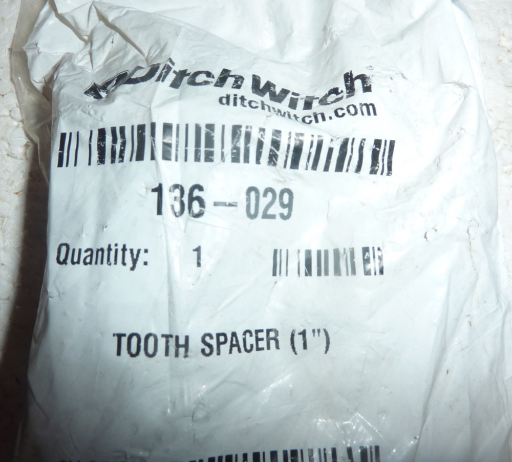 NOS Ditch Witch Genuine OEM 136-029 Tooth Spacer 1″ S-31