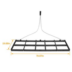 6FT Drag Harrow For Driveway Grader Rake ATV UTV Tractor Mower Yard Lawn Level