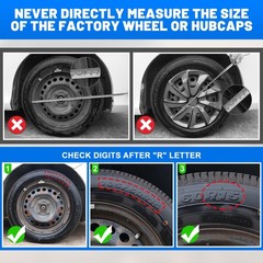 16 Inch Universal Hubcaps 4 Pcs Snap On Wheel Covers Matte Black Steel Rims