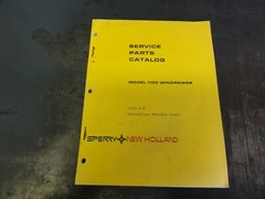 New Holland Model 1100 Windrower Service Parts Catalog Manual 5110015