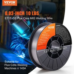 Flux Core Welding Wire, E71T-GS 0.030-inch 10LBS, Gasless Mild Steel MIG Welding