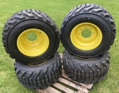 NEW HD 31X15.5-15 Hippo Skid Steer Tires/Rims for New Holland-8PLY-31-15.5-15