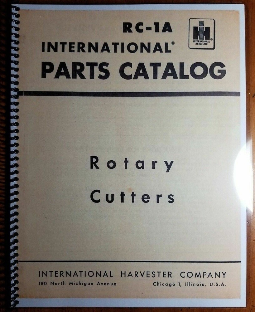 IH International Danco McCormick C-3 Rotary Cutter Mower Parts Catalog Manual 64