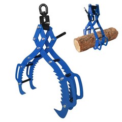 32″ 4 Claw Tongs Heavy Duty Swivel Steel Timber Claw Hook for Tractor ATV Truck