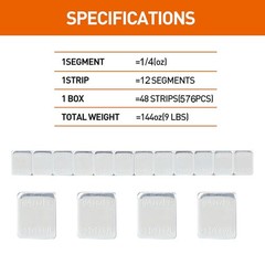 A A In 1/4Oz 0.25Oz Grey Stick On Wheel Weights For Cars Trucks Suvs