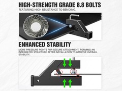 2200 LBS, 2”Trailer Hitch Receiver For Forklift Bucket & Tractor Bucket, Bolt On