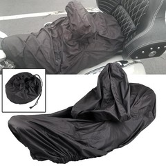 Motorcycle Waterproof Rain Seat Cover Driver Backrests FLHX Black