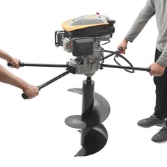 9HP 223cc 4-Stroke Post Hole Digger Earth Auger Borer Fence Ground 16″ Drill Bit