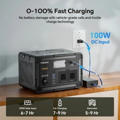 600W 519Wh Portable Power Station Solar Charger Generator Back Up RV Camping