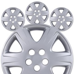 15 Inch Snap On Hubcaps for Toyota Corolla 2005-2008 Silver Steel Wheels