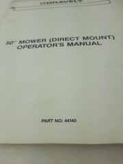 Gravely 50″ Mower Direct Mount Mower Operator’s Manual