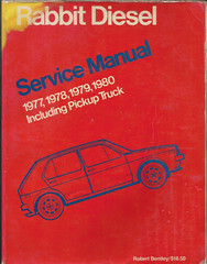 VOLKSWAGEN RABBIT DIESEL 1977 1978 1979 1980 INCLUDING TRUCK Service Manual