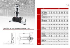 Semi-Electric Straddle Loader Self-Lifting Stacker Rough Terrain 2200 LBS 51″H