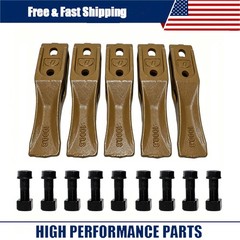 5PK Skid Steer Bucket Unitooth Trenching Bucket Teeth with Hardware 6684447