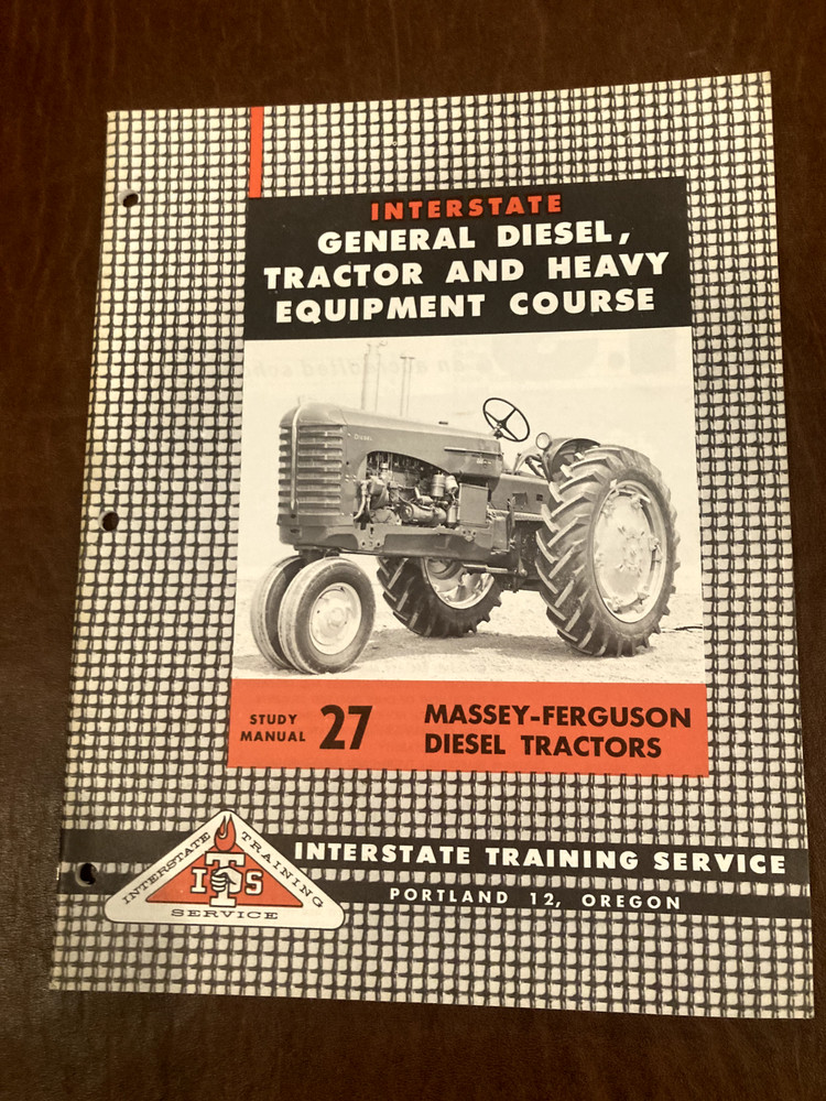 INTERSTATE GENERAL DIESEL MASSEY FERGUSON ENGINE MAINTENANCE COURSE MANUAL 27