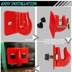 3/8″ Bolt On Grab Hooks For Loader Tractor Bucket Heavy Duty Steel Pack Of (2)