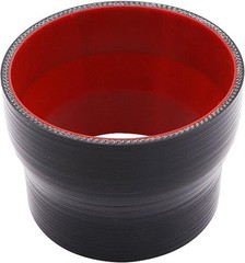 3-1/2 to 4 inches Straight Black Silicone Reducer Coupler with 2 Size: ID3.5-4