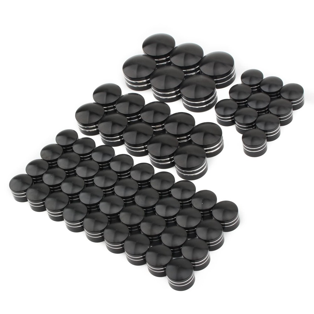 62PCS Motorcycle Bolt Covers Engine Head Bolts Toppers Cap for Harley 2018-20…