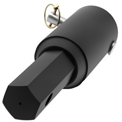Auger Adapter 2″ Round to Hex for Mini Skid Steer Tractor Post Hole Digger