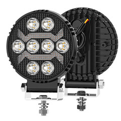 2Pcs 4.3” ROUND LED Work Lights Fits John Deere 2010 2640 3010 3020 4010 4020