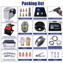 Raycus 1500W 4IN1 Handheld Continuous Laser Welder Metal Welding Machine