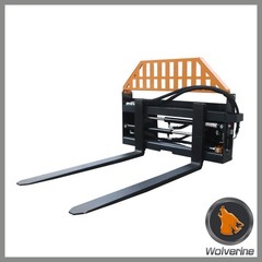 Wolverine 4000 LBS Hydraulic Adjustable Forks Skid Steer Attachment For Bobcat