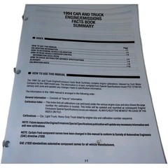 1994 Ford Car & Truck Engine/Emissions Fact Book. Descriptions & Parts Numbers.