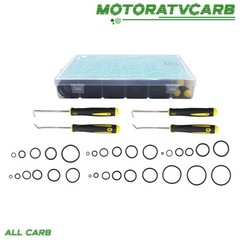 ALL-CARB 1086Pcs 32Size SAE O Ring Assortment Kit with 4 Pick & Hook, ID:1/8”-2”