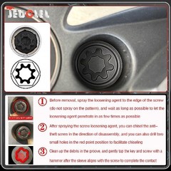 Wheel Lock Nut Key Socket 27mm/25mm for Audi Anti-Theft Lug Nut Removal Tool