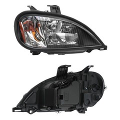 2004-2017 Freightliner Columbia Passenger Side Black Halogen Headlight Assembly