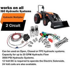 Hydraulic Multiplier SCV Splitter Selector Diverter Valve Kit Coupler Switch Box