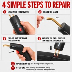 Cordless Hot Stapler Repair Kit, 4.0Ah Rechargeable Plastic Welder, USB-C Fast