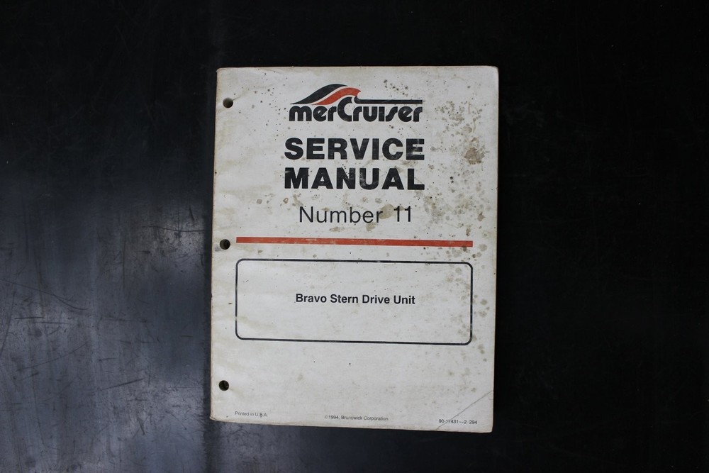 MerCruiser Service Manual Number 11 Bravo Stern Drive Unit 1994 OEM