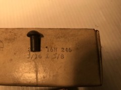 16H246 GENUINE John Deere RIVET 3/16″ x 3/8″ QTY of 10 Rivets Replaces S3266M