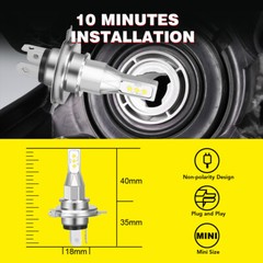 2 Super Bright LED light bulbs for Deere 2025R 2026R 2520 2720 3032E Headlights