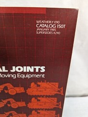 Universal Joints for Heavy Earth Moving Equipment Torque catalog 150T Jan 1985