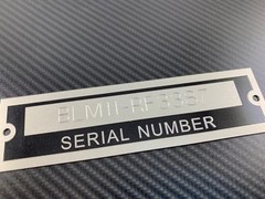 SERIAL NUMBER TAG PLATE ENGRAVED WITH NUMBER IDENTIFICATION ASSET TAG Free Ship