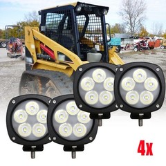 4X LED Semi Flood Lights For CAT Skid Loader 216B 226B 232B 246C 247B 252B 442D
