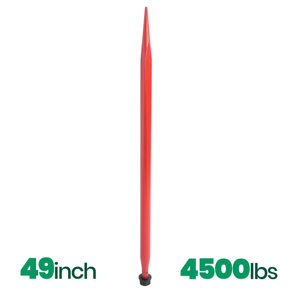 New 49″ Universal Square Hay Bale Spear Quick Attach w/Nuts 4500lbs For Tractors