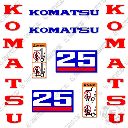 Fits Komatsu 25 Decal Kit Forklift Equipment Decals – 7 YEAR VINYL