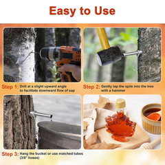 Stainless Steel Maple Syrup Tapping Kit, Maple Tree Taps, Spiles for Tapping Tre
